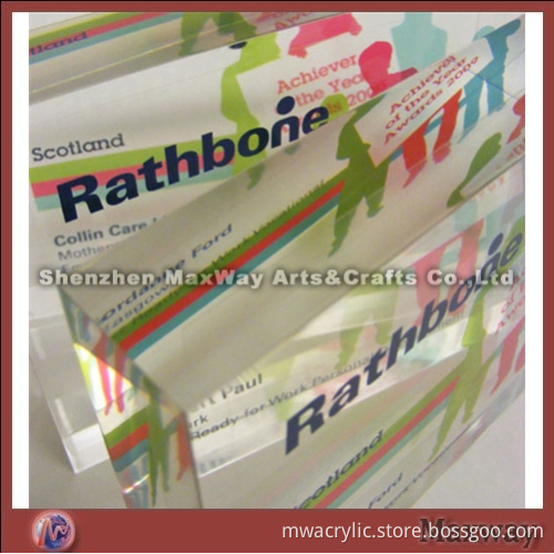 Transparent Rathbone Acrylic Award